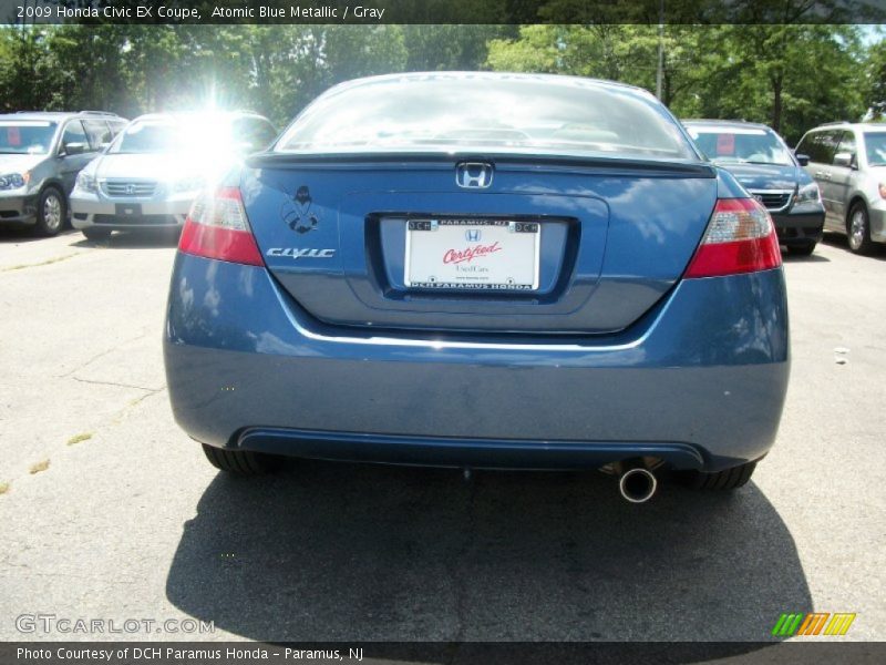 Atomic Blue Metallic / Gray 2009 Honda Civic EX Coupe