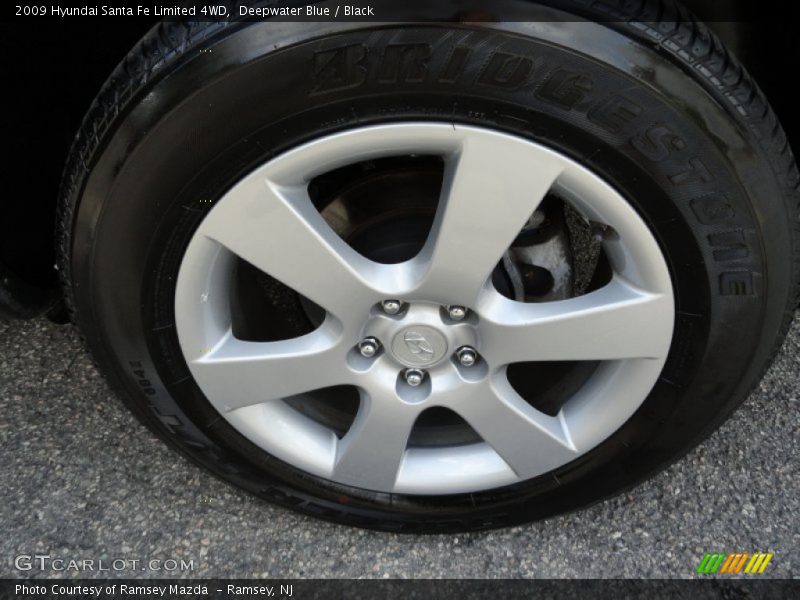 Deepwater Blue / Black 2009 Hyundai Santa Fe Limited 4WD