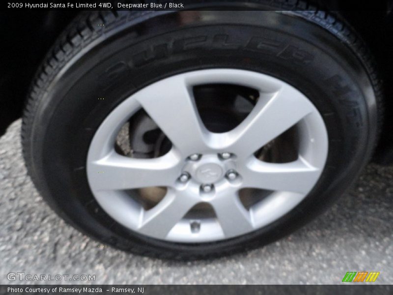 Deepwater Blue / Black 2009 Hyundai Santa Fe Limited 4WD