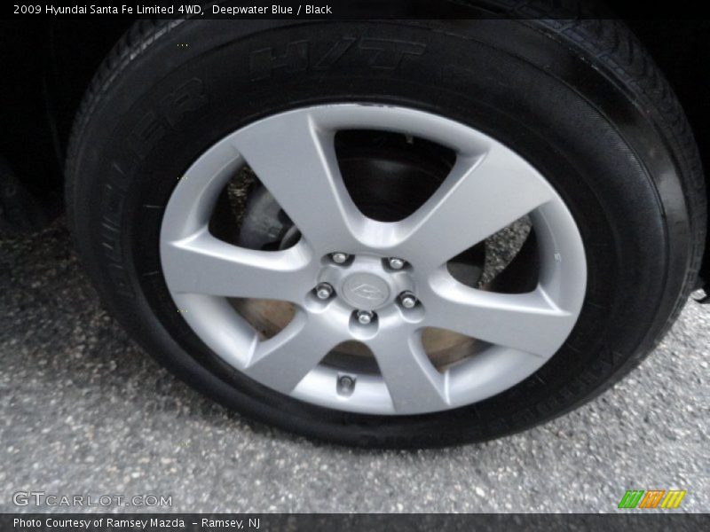 Deepwater Blue / Black 2009 Hyundai Santa Fe Limited 4WD