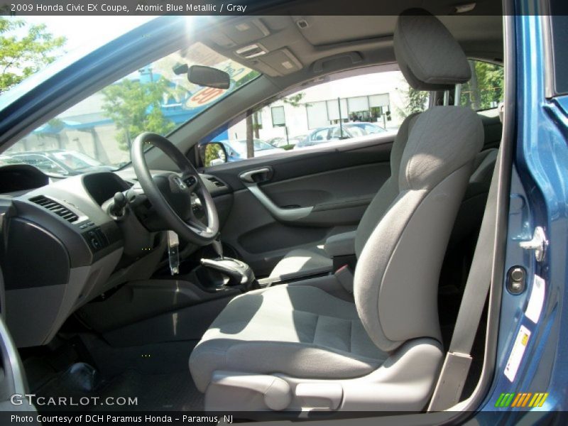 Atomic Blue Metallic / Gray 2009 Honda Civic EX Coupe