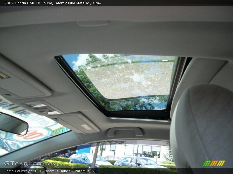 Atomic Blue Metallic / Gray 2009 Honda Civic EX Coupe