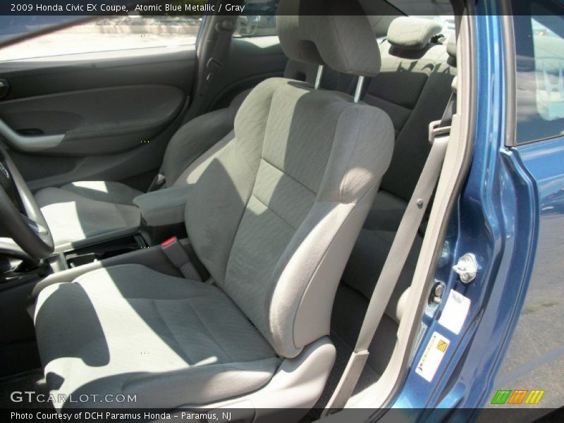 Atomic Blue Metallic / Gray 2009 Honda Civic EX Coupe