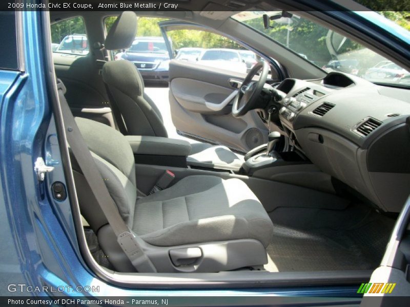 Atomic Blue Metallic / Gray 2009 Honda Civic EX Coupe