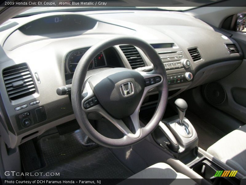 Atomic Blue Metallic / Gray 2009 Honda Civic EX Coupe