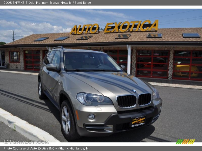 Platinum Bronze Metallic / Sand Beige 2008 BMW X5 3.0si