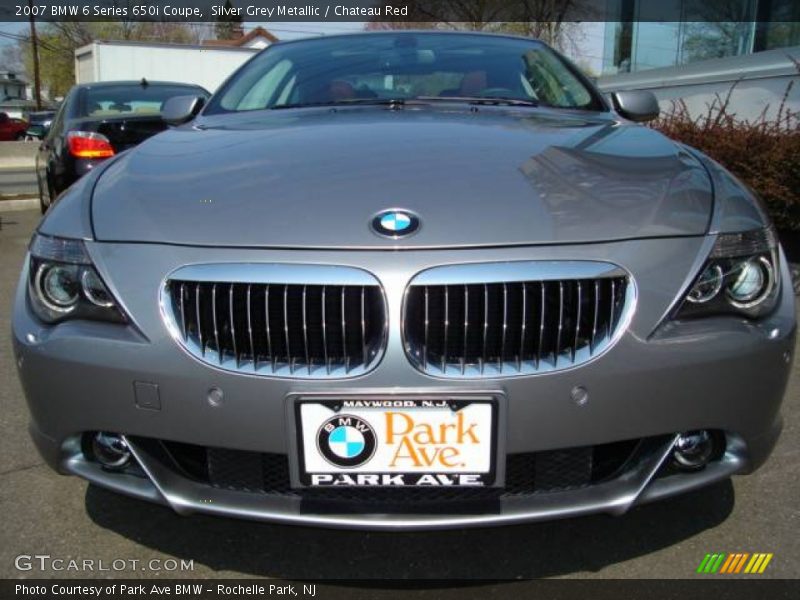 Silver Grey Metallic / Chateau Red 2007 BMW 6 Series 650i Coupe