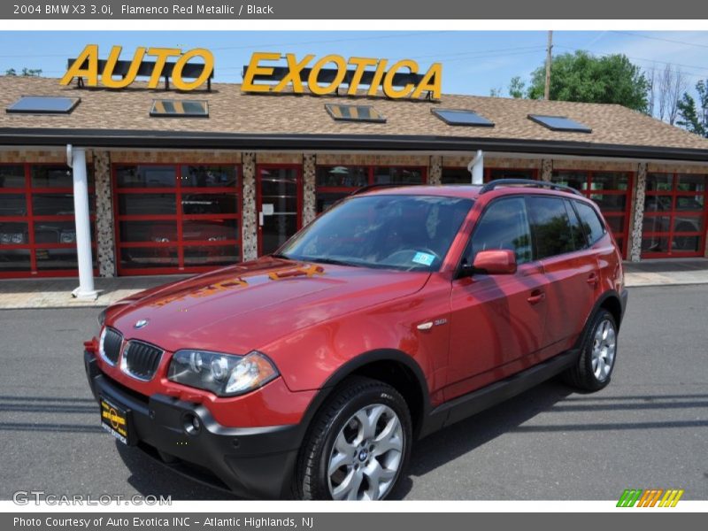 Flamenco Red Metallic / Black 2004 BMW X3 3.0i