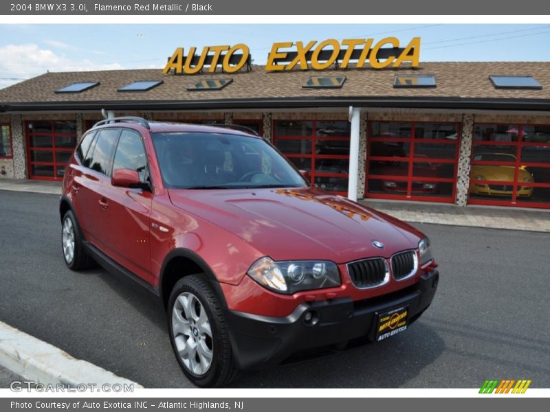 Flamenco Red Metallic / Black 2004 BMW X3 3.0i
