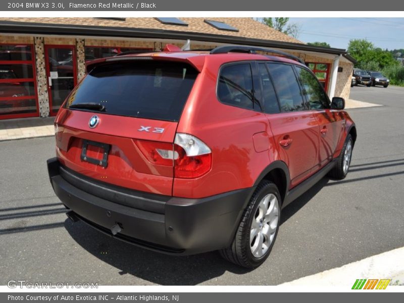 Flamenco Red Metallic / Black 2004 BMW X3 3.0i