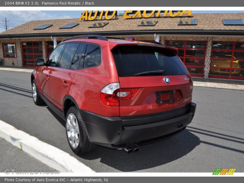 Flamenco Red Metallic / Black 2004 BMW X3 3.0i