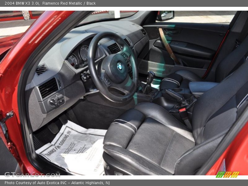 Flamenco Red Metallic / Black 2004 BMW X3 3.0i