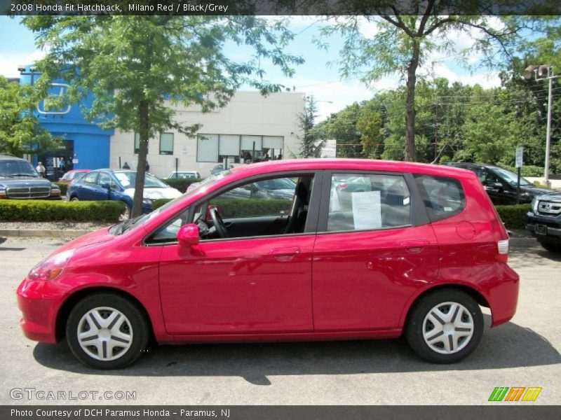 Milano Red / Black/Grey 2008 Honda Fit Hatchback