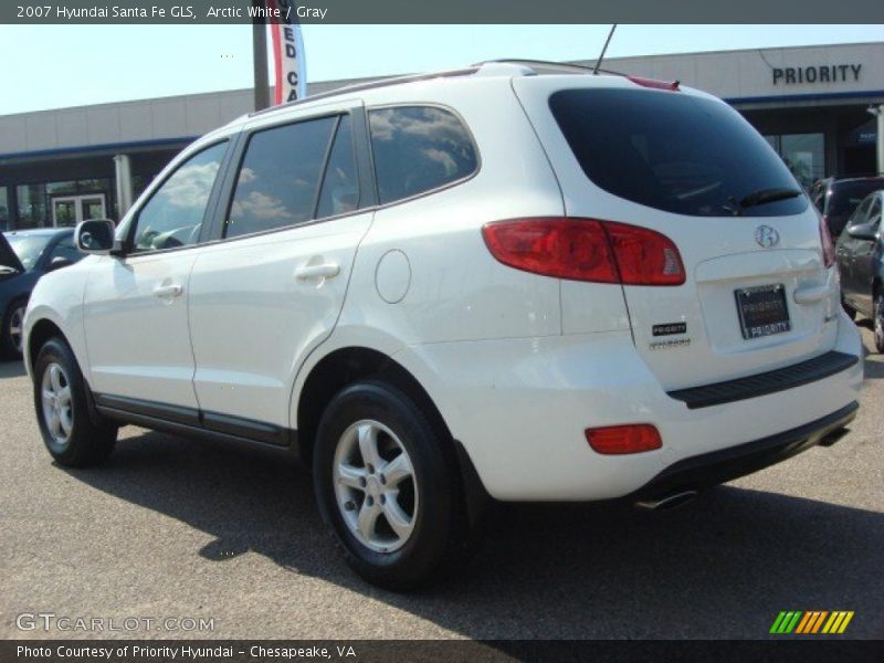Arctic White / Gray 2007 Hyundai Santa Fe GLS