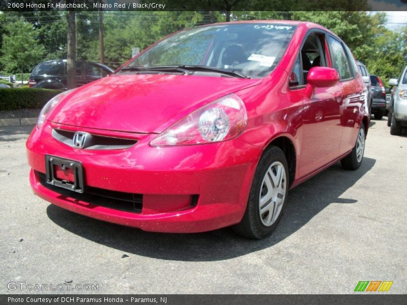 Milano Red / Black/Grey 2008 Honda Fit Hatchback