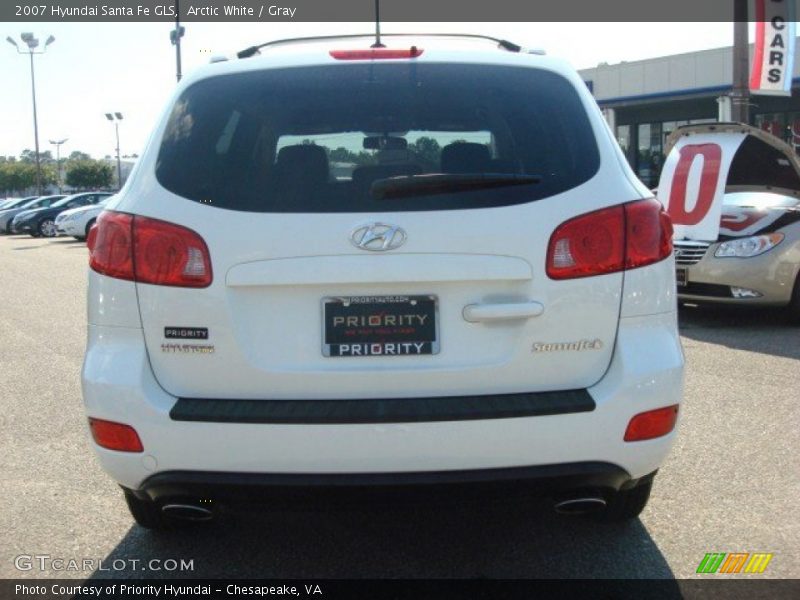 Arctic White / Gray 2007 Hyundai Santa Fe GLS
