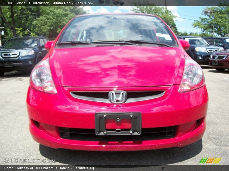 Milano Red / Black/Grey 2008 Honda Fit Hatchback