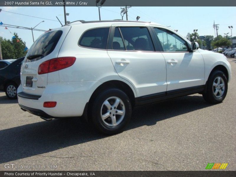 Arctic White / Gray 2007 Hyundai Santa Fe GLS