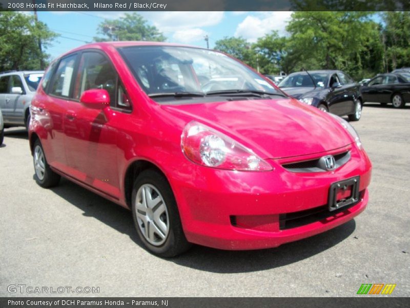 Milano Red / Black/Grey 2008 Honda Fit Hatchback