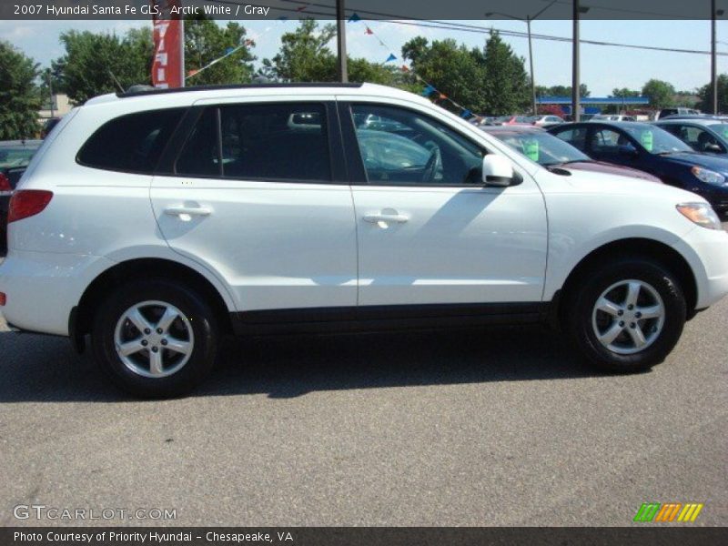 Arctic White / Gray 2007 Hyundai Santa Fe GLS