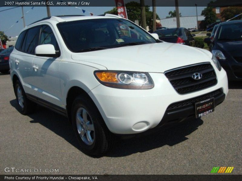 Arctic White / Gray 2007 Hyundai Santa Fe GLS