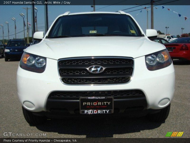 Arctic White / Gray 2007 Hyundai Santa Fe GLS