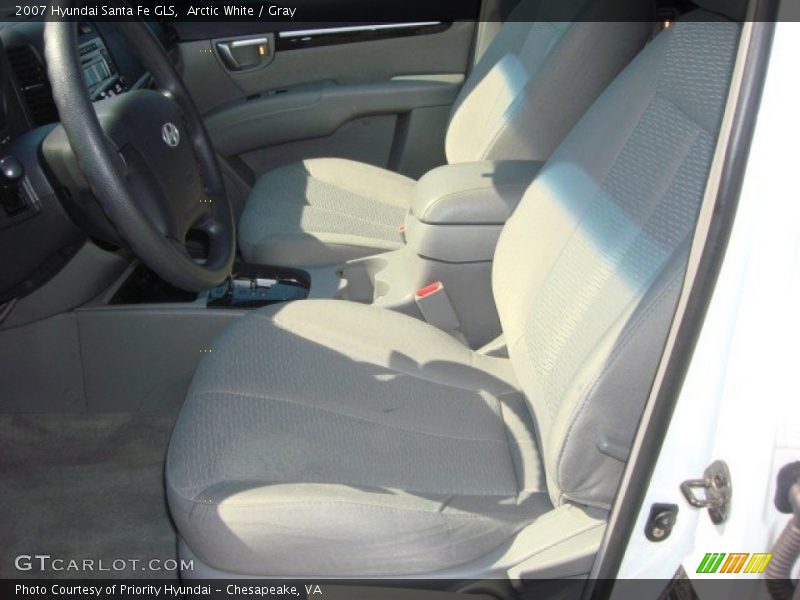 Arctic White / Gray 2007 Hyundai Santa Fe GLS