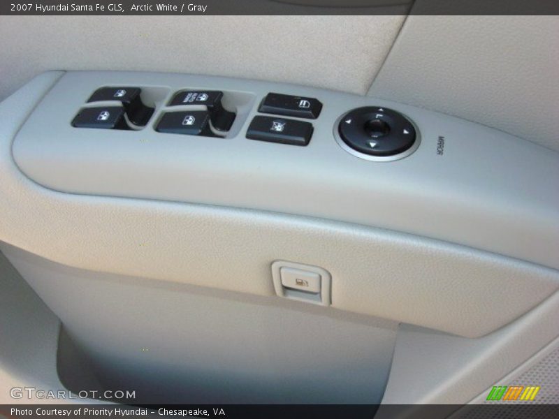 Arctic White / Gray 2007 Hyundai Santa Fe GLS