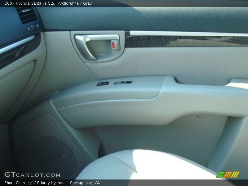 Arctic White / Gray 2007 Hyundai Santa Fe GLS