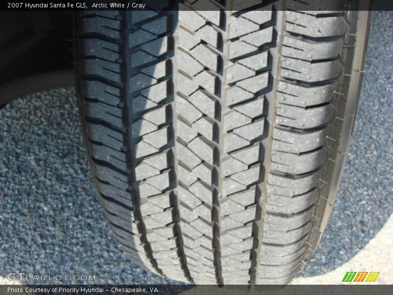 Arctic White / Gray 2007 Hyundai Santa Fe GLS