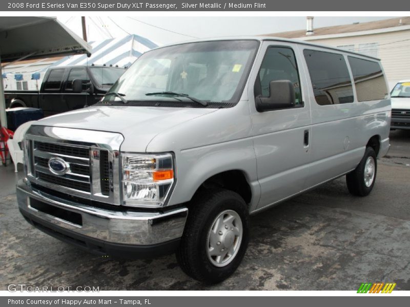 Silver Metallic / Medium Flint 2008 Ford E Series Van E350 Super Duty XLT Passenger