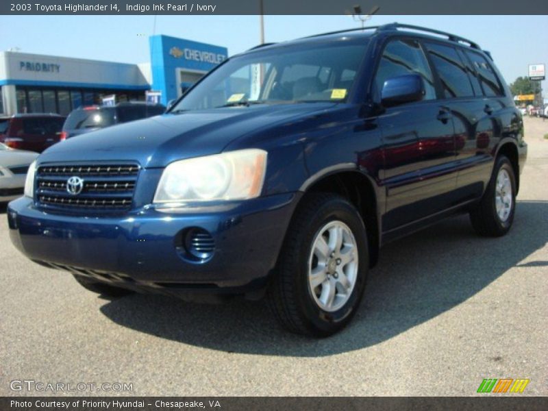 Indigo Ink Pearl / Ivory 2003 Toyota Highlander I4