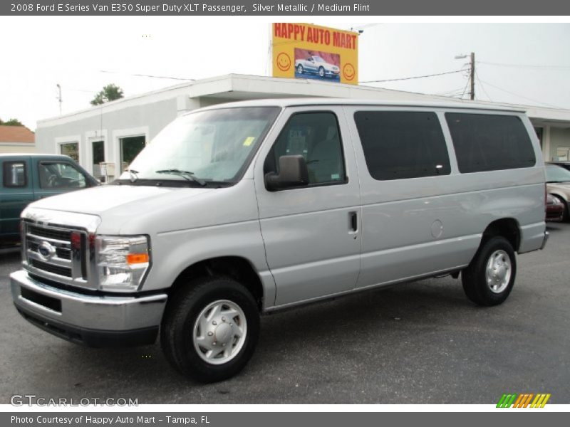 Silver Metallic / Medium Flint 2008 Ford E Series Van E350 Super Duty XLT Passenger