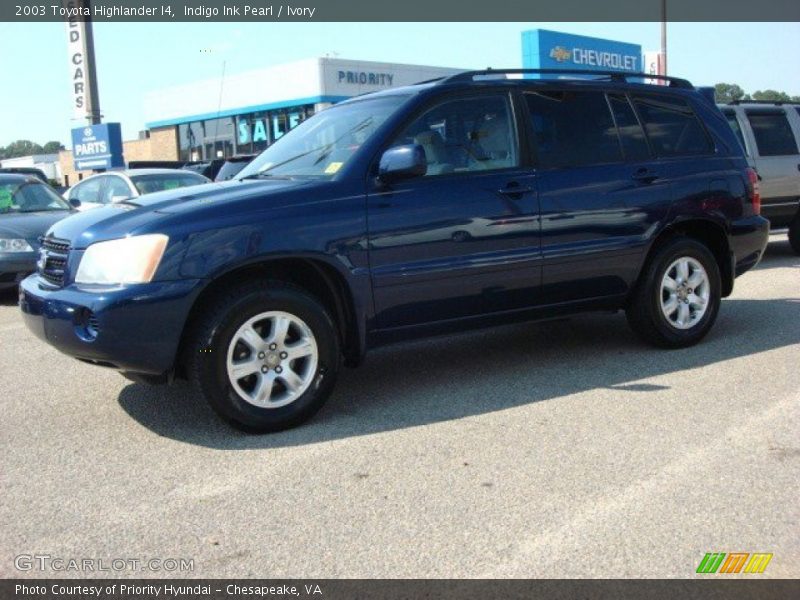 Indigo Ink Pearl / Ivory 2003 Toyota Highlander I4