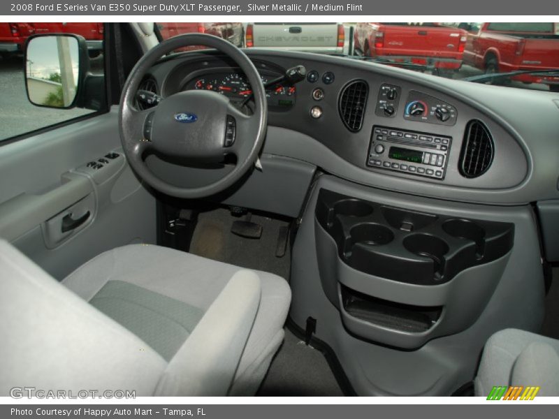 Silver Metallic / Medium Flint 2008 Ford E Series Van E350 Super Duty XLT Passenger