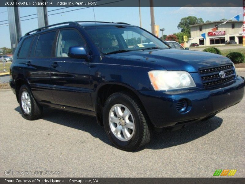 Indigo Ink Pearl / Ivory 2003 Toyota Highlander I4