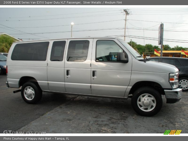 Silver Metallic / Medium Flint 2008 Ford E Series Van E350 Super Duty XLT Passenger