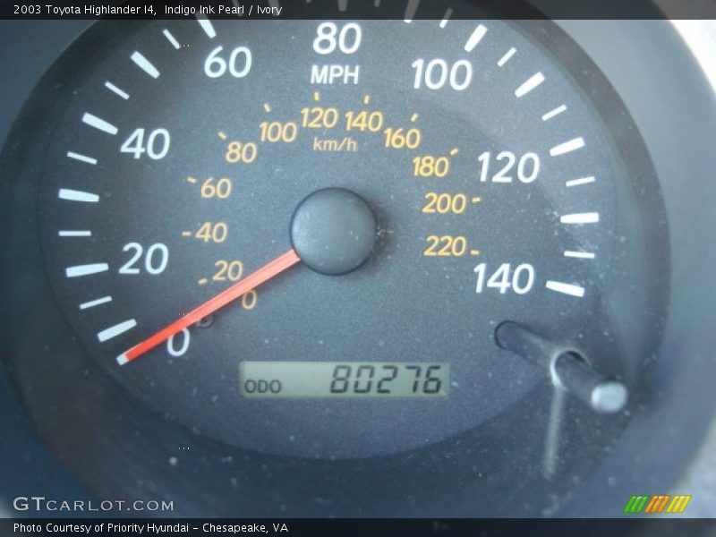Indigo Ink Pearl / Ivory 2003 Toyota Highlander I4