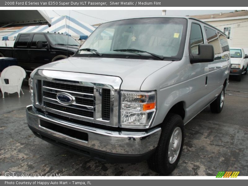 Silver Metallic / Medium Flint 2008 Ford E Series Van E350 Super Duty XLT Passenger