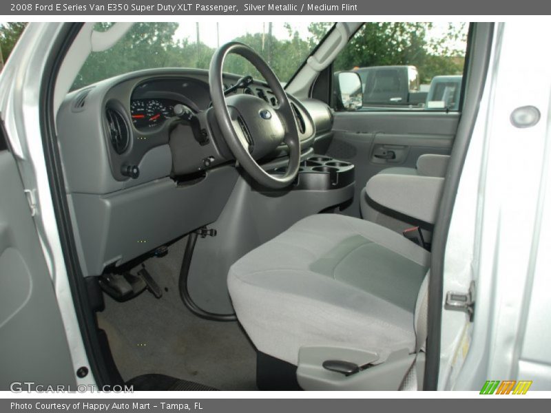 Silver Metallic / Medium Flint 2008 Ford E Series Van E350 Super Duty XLT Passenger