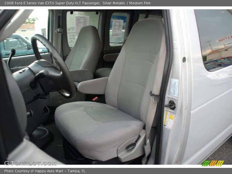 Silver Metallic / Medium Flint 2008 Ford E Series Van E350 Super Duty XLT Passenger