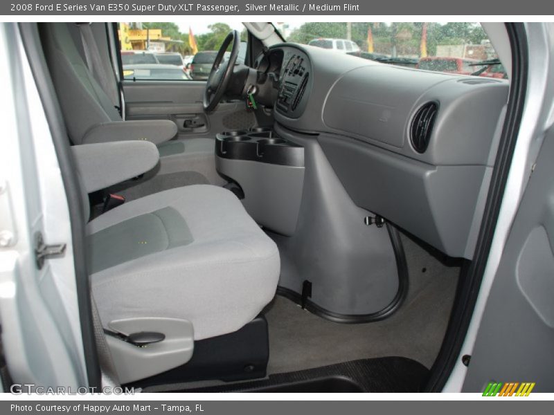Silver Metallic / Medium Flint 2008 Ford E Series Van E350 Super Duty XLT Passenger