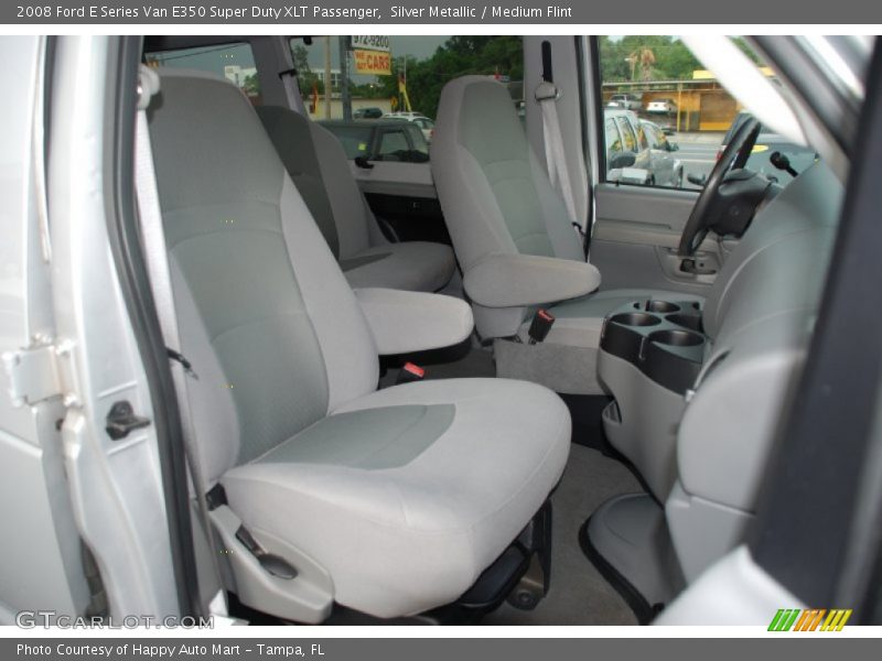 Silver Metallic / Medium Flint 2008 Ford E Series Van E350 Super Duty XLT Passenger