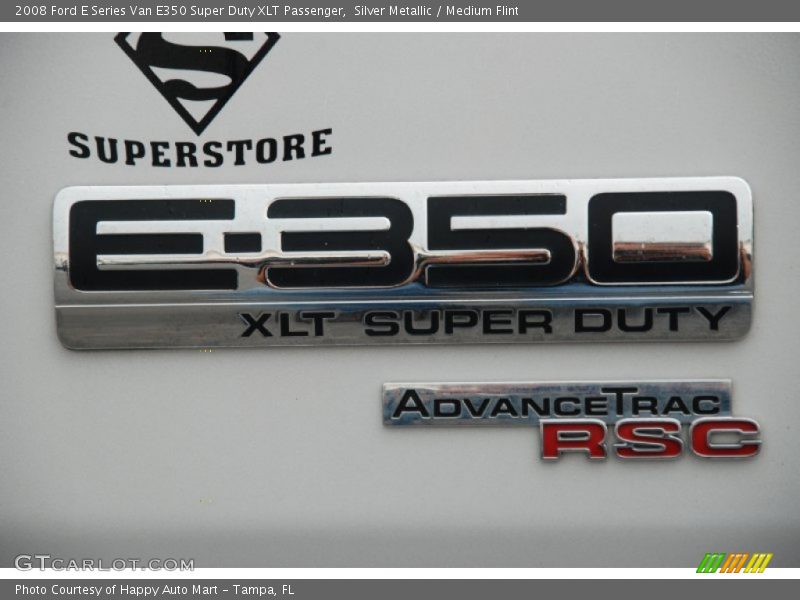 Silver Metallic / Medium Flint 2008 Ford E Series Van E350 Super Duty XLT Passenger