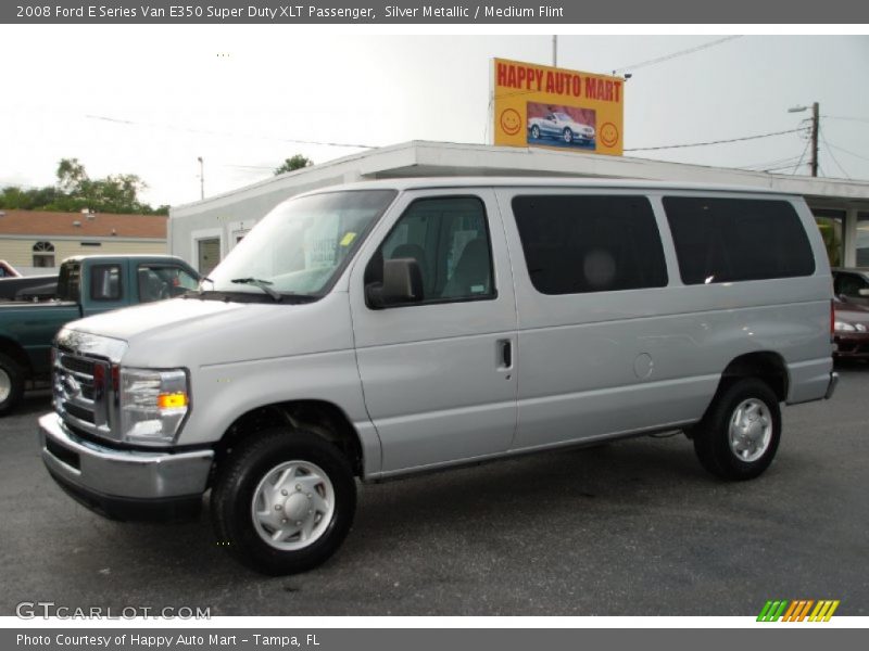 Silver Metallic / Medium Flint 2008 Ford E Series Van E350 Super Duty XLT Passenger