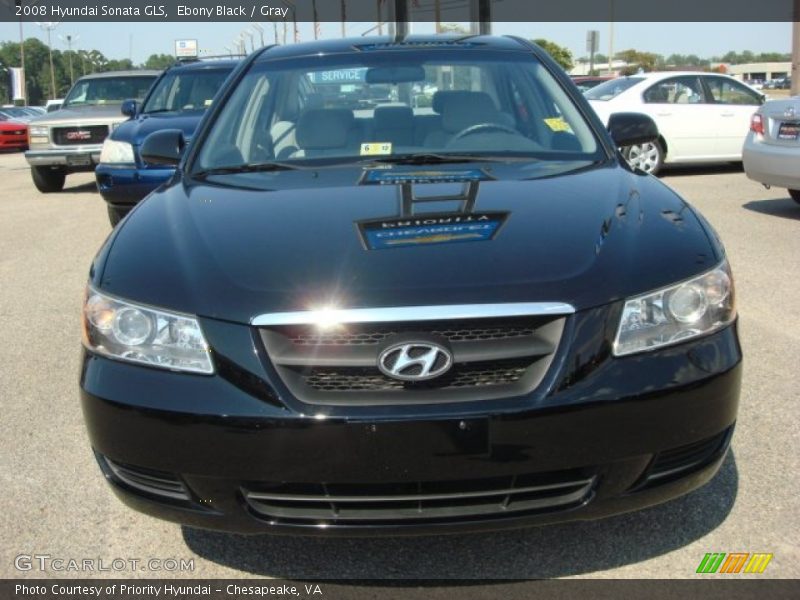 Ebony Black / Gray 2008 Hyundai Sonata GLS