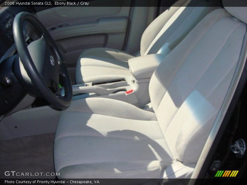 Ebony Black / Gray 2008 Hyundai Sonata GLS