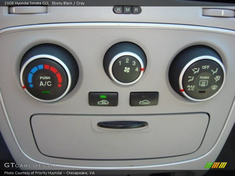 Ebony Black / Gray 2008 Hyundai Sonata GLS
