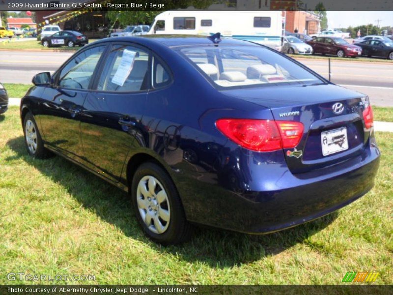 Regatta Blue / Beige 2009 Hyundai Elantra GLS Sedan