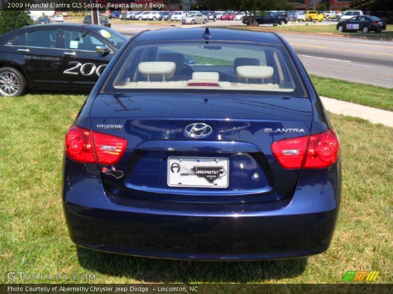 Regatta Blue / Beige 2009 Hyundai Elantra GLS Sedan